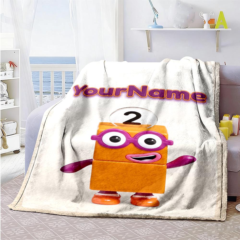 Numberblocks Personalized Name Blanket Cozy Customizable Blanket Soft Warm Cozy Suitable for Sofa Bedding Nap Picnics Ideal for All Seasons