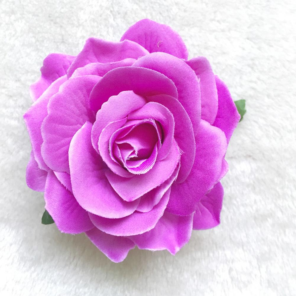 Braut Hochzeit Beflockungsstoff Rote Rose Blume Haarnadel Haarspange Simulierte Blume Haarnadel Ornament Kopfschmuck Haarschmuck