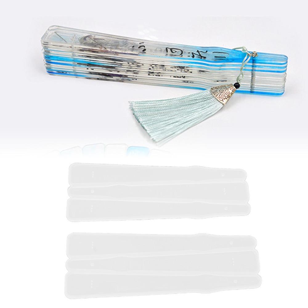 

2pcs DIY Fan Silicone Mould Portable Straight Fan Mould Fan Resin Casting Mould DIY Jewelry