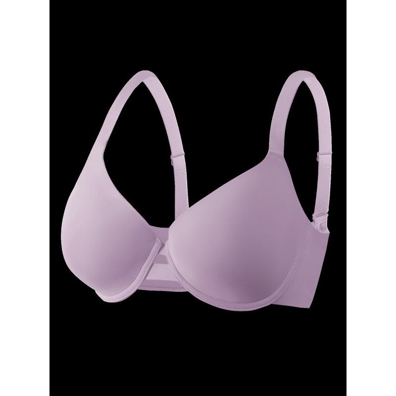 Dámská sexy hladká podprsenka s kosticemi push-up, jednobarevná, velká velikost, boční opora