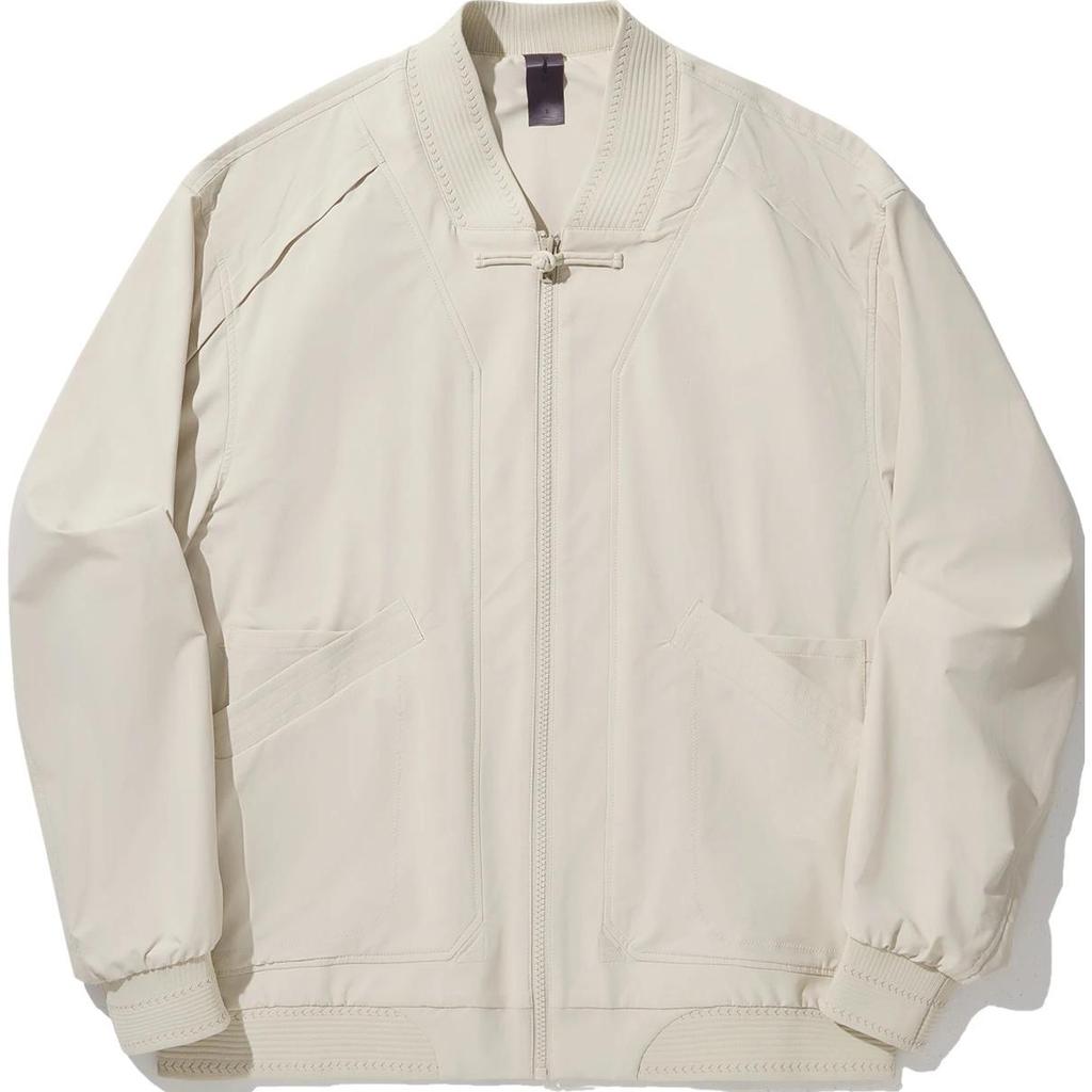 Li Ning X Jackie Chan Collaboration Kung Fu Series Solid Color Zipper Stand Collar Comfortable Breathable Loose Cardigan Jacket Men Jacket AFDUA47-1