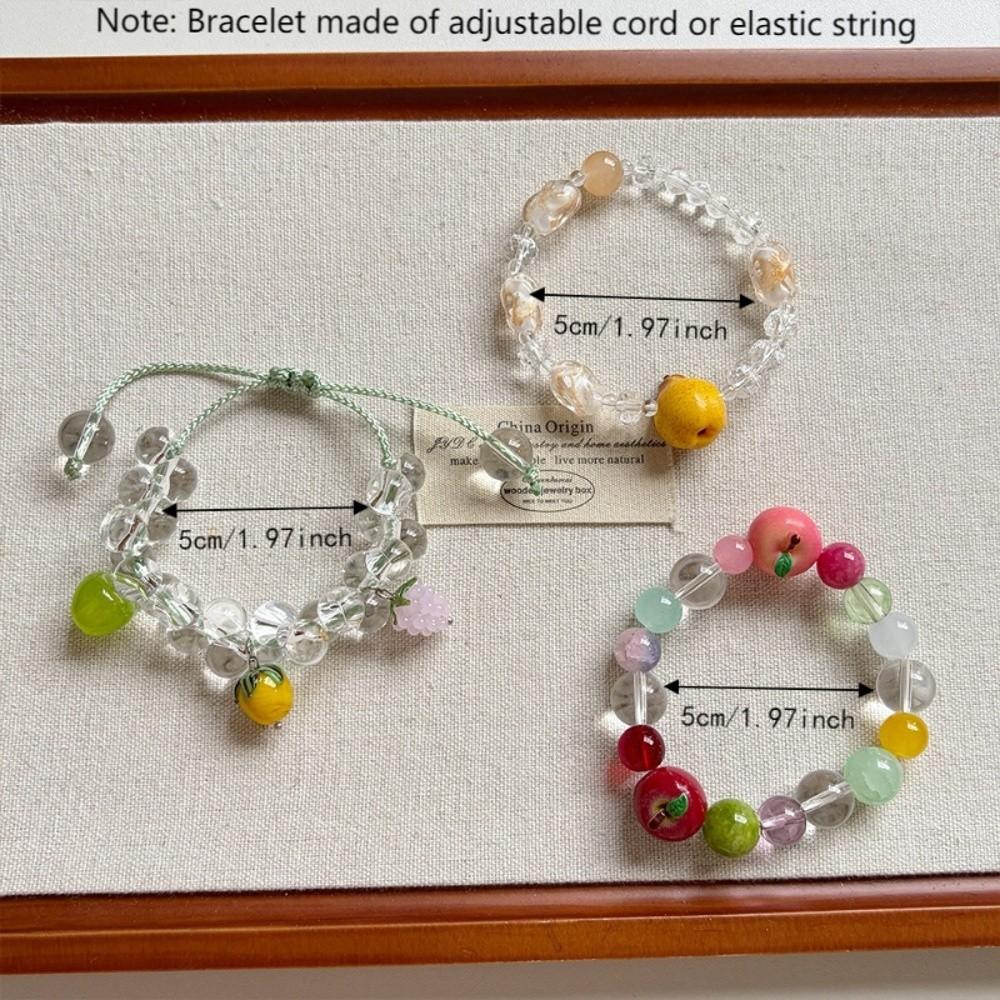 Beaded Simulation Fruit Bracelet Dopamine Summer Bohemian Jewelry Beads Bracelet Beach Jewelry