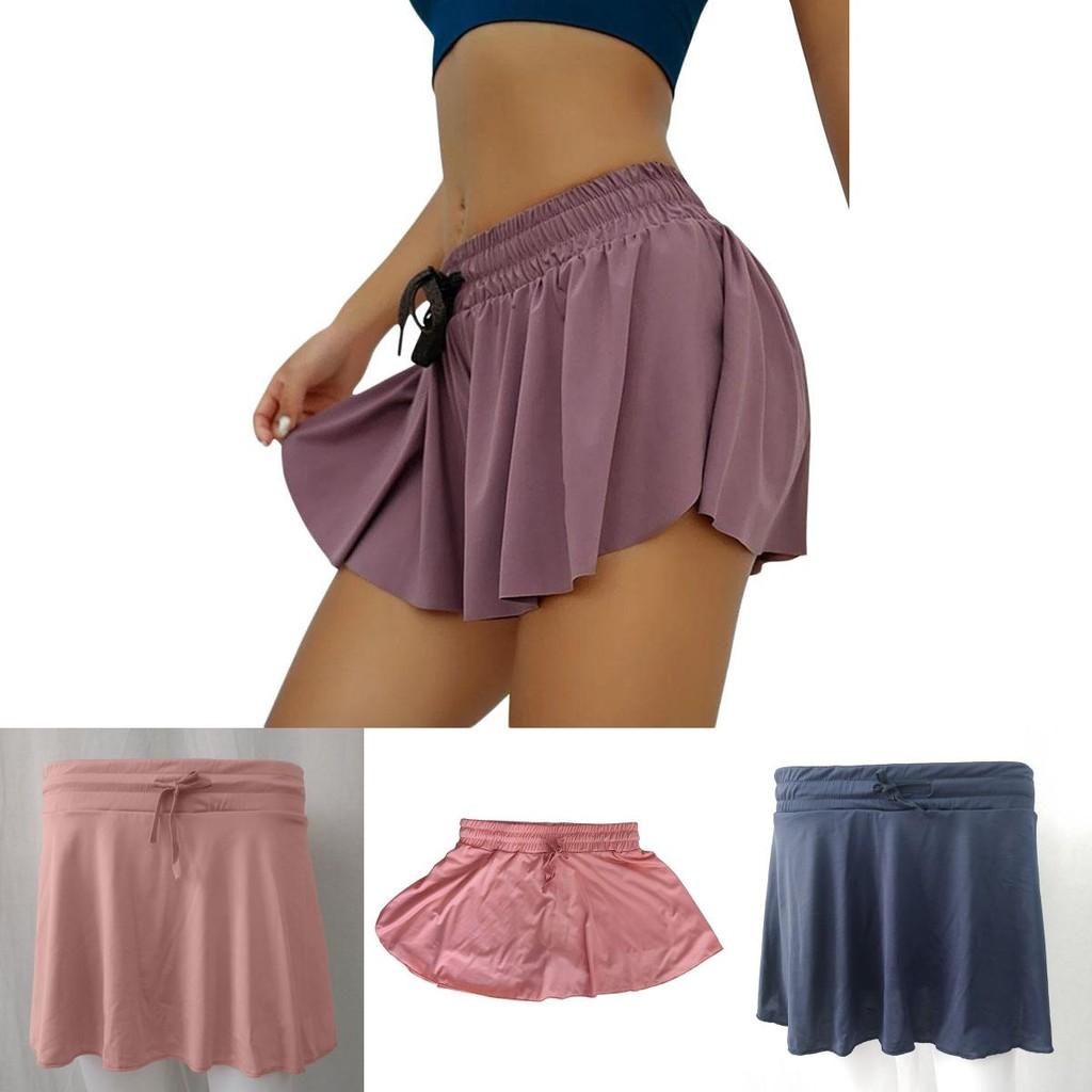 Stylish Women Pleated Athletic Tennis Sports Skirts With Built-in Shorts For Comfort