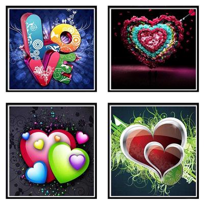 5D Diy Diamond Painting Full Diamond Embroidery Love Heart Cross Stitch Mosaic Home Decoration Painting Gift