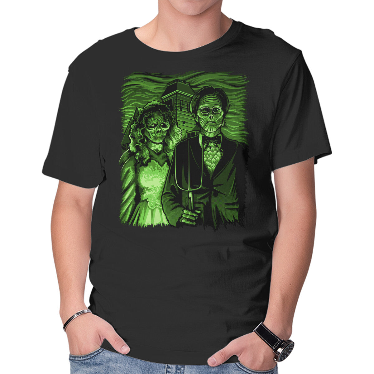 Unisex Crew Neck T-Shirt Netherworld Gothic Graphic Short Sleeve Casual Tee XL