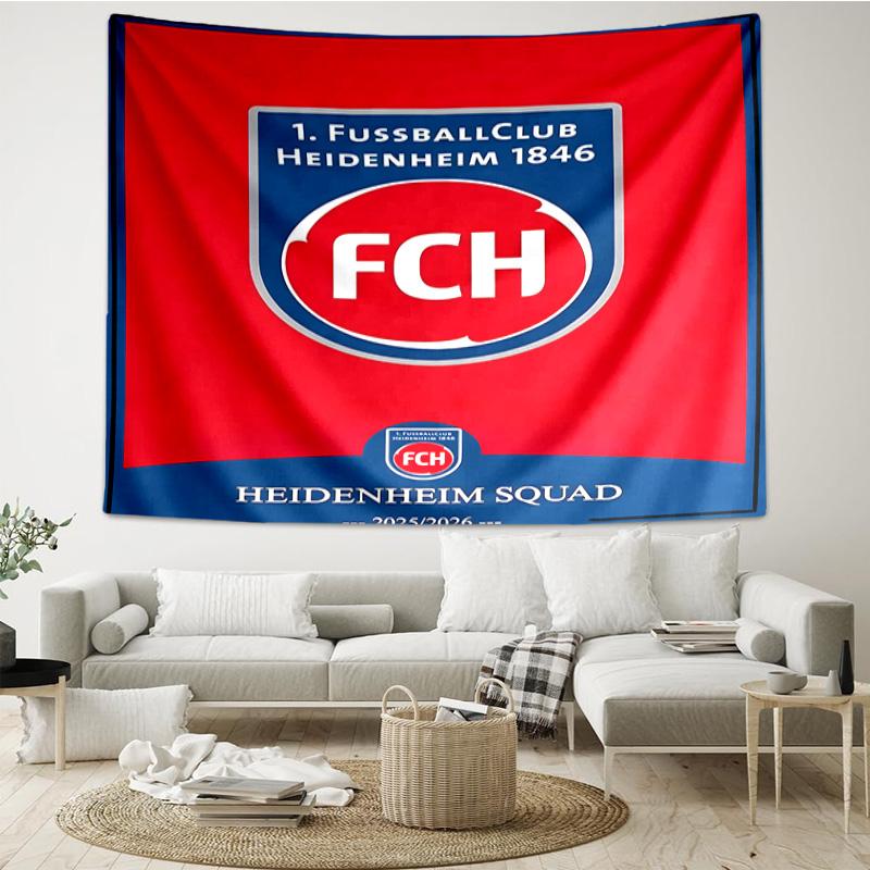 Heidenheim Squad Printed Tapestry, for Bedroom,Livingroom, dormitory, Large Wall Decor, Fabric Decor Fan Birthday Gifts