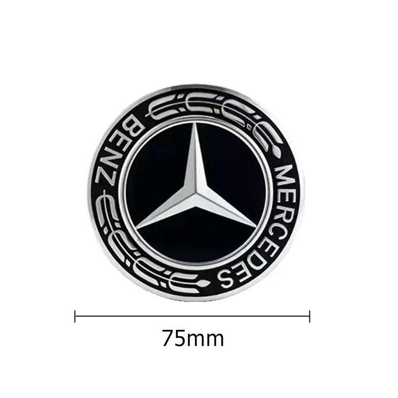C200 E300 2026 Hot 4PCS/set 75mm Car Wheel Center Hub Caps Cover  Decoration Accessories for Mercedes Benz B/C/E/S Class A Class