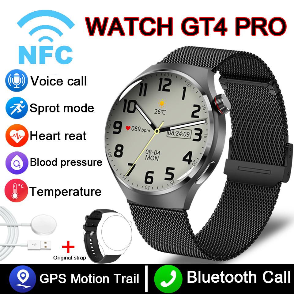 100% Original Packing For Men Smart Watch 4 AMOLED HD Screen Bluetooth Call Heart Rate Professional Waterproof SmartWatch 2025