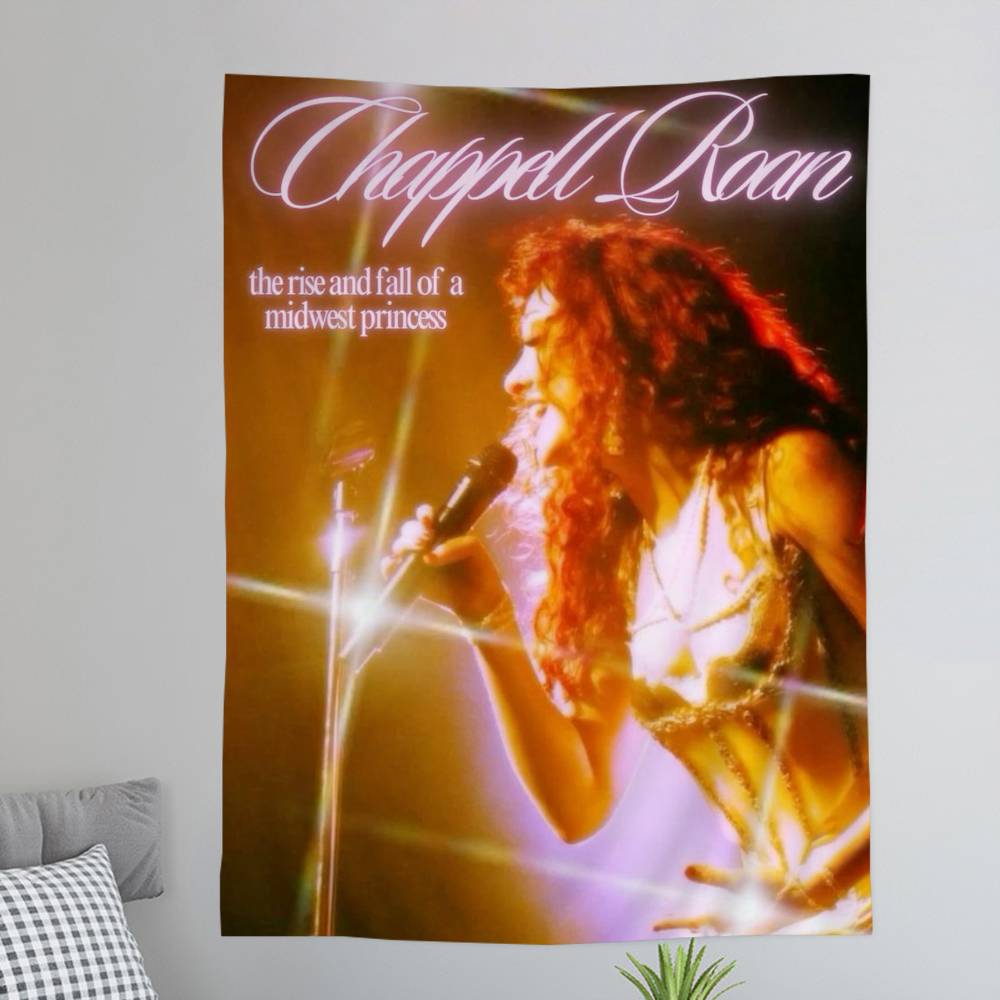 American Singer Chappell Roan Anime Tapestry Hanging Tarot Hippie Wall Rugs Dorm Home Decor