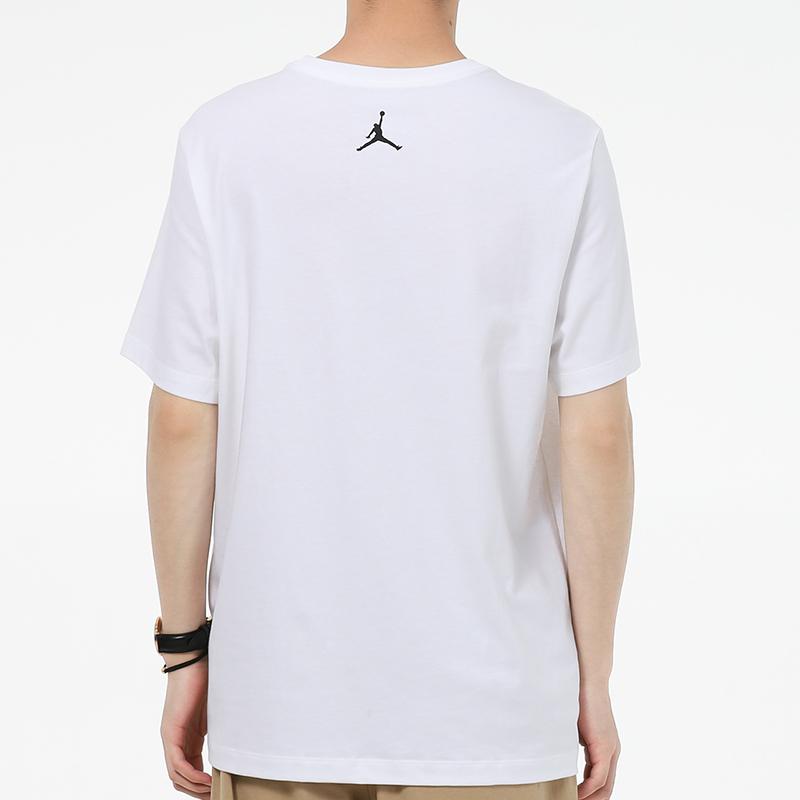 Air Jordan Running Training Casual Round Neck Cartoon Print Short Sleeve T-Shirt Men Tops White DO1927-100