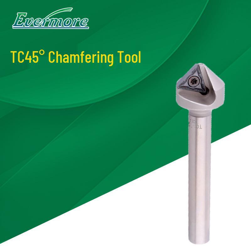 Aifeimol 45° CNC Milling Chamfer Cutter Holder (TC-12, Straight Shank)