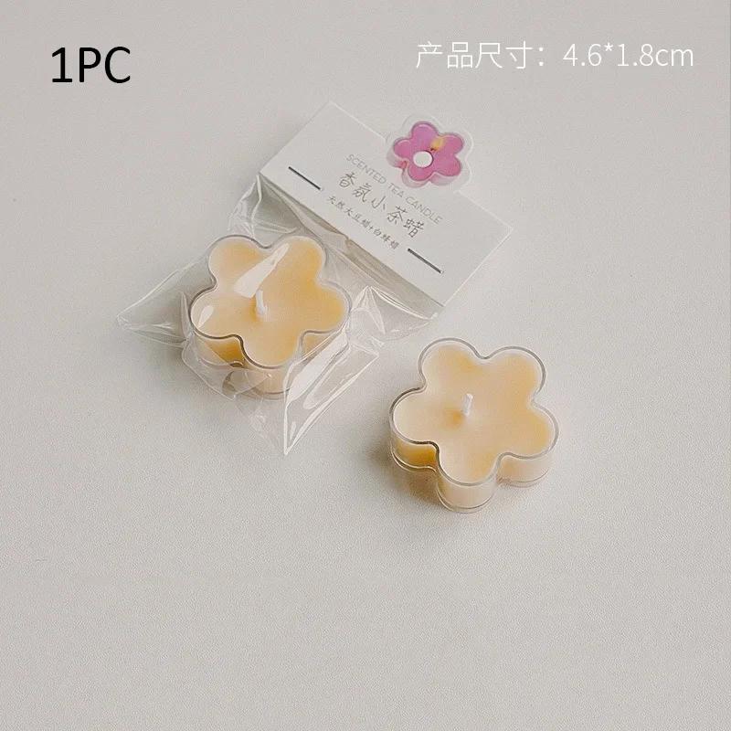 Flower Candle 4h Tea Light Scented Candle Aromatherapy Soy Wax Candles Wedding Birthday Candle Party Home Decoration
