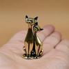 Creative Small Cat Figurines Animal Cat Lovers Cat Decor Statue Ornament Vintage Brass Sculpture Art Piece Home Desktop Office
