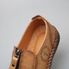 Herren Leder Sneaker Slipper Freizeitschuhe Handgefertigt Loafer Mokassins Atmungsaktive Flats Werkzeugschuhe Übergröße 39-48
