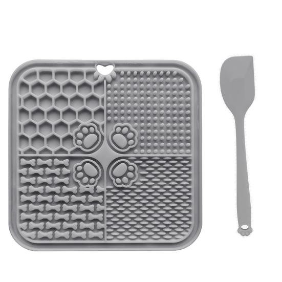 Slow Feeder Lick Mat with Suction Cups Silicone Pet Bowl for Anxiety Relief Digestion BPA-Free Portable Dog Food Puzzle Mat for Wet Food Yogurt Treats