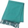 Excellent Scarf Perforated H Logo Fringe Turquoise Blue Cashmere Mens Used