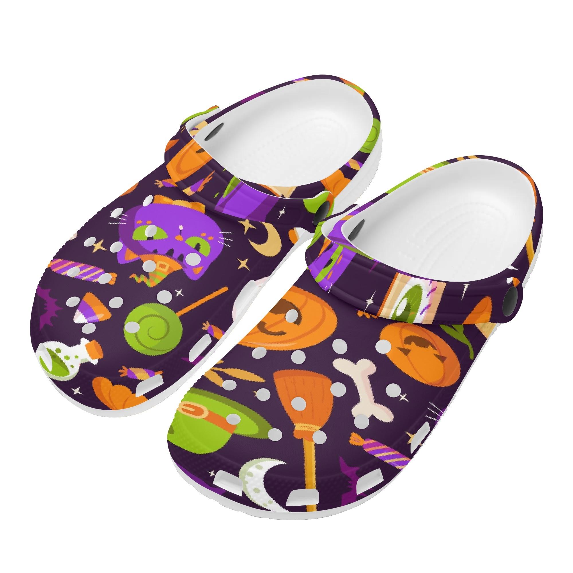 Colorful Printed EVA Clogs Men Women Ventilated Breathable Slip On Casual Shoes Lightweight Summer Sandals Casual Walking 36 белый