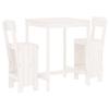 VidaXL Ensemble de bar de jardin 3 pcs blanc bois de pin massif, ensemble de pub, ensemble de bar de patio, ensemble de 3157794
