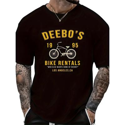 Plus Size Men's Anime Motorcycle Graphic Print T-shirt For Summer Sports Outdoor Short Sleeve Tees For Males Fashion Streetwear