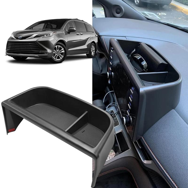 Dash Storage Tray for Toyota Sienna    2024 Interior Accessories, Dashboard Center Console Organizer Behind Screen чёрный