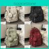 Leisure Capacity Big Backpack With Solid Color Design And Letter Decor Daily For