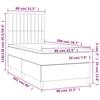 Box Spring Bed with Mattress Pink 80 x 200 cm Velvet