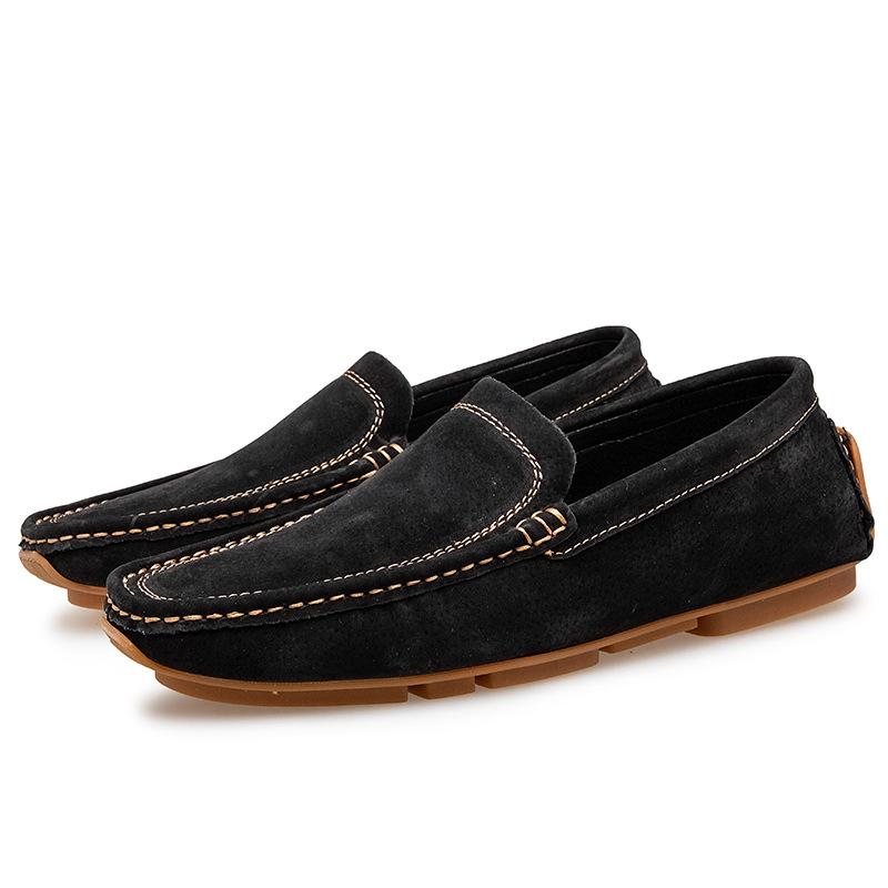 Fashion Handmade Men's Loafers Slip On Casual Shoes Summer New Breathable Sneakers Shallow Dress Shoes Plus Size Suede Leather Men Shoes