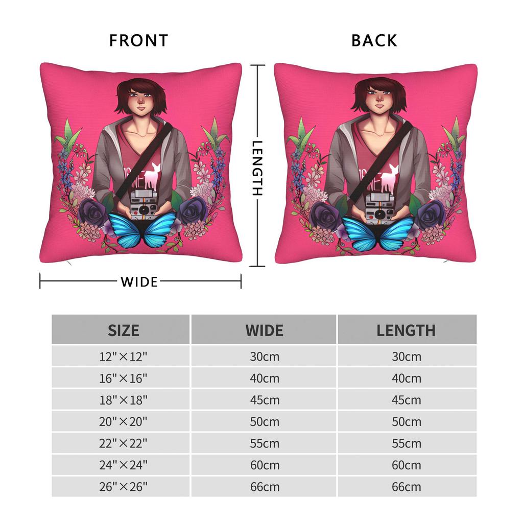 Life Is Strange Max Caulfield Polaroid Pillowcases Retro Trendy Pillow Case For Sofa Home Decor Print Pillow Cover