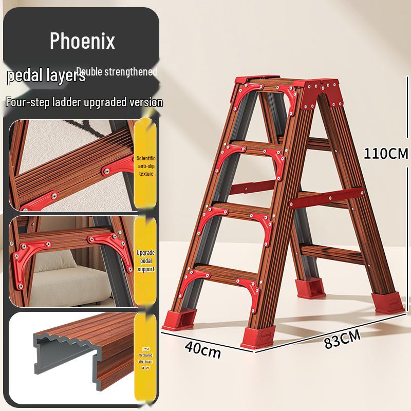 Aluminum Multifunctional Telescopic Folding Ladder: Portable, A-Frame, Household & Engineering Use