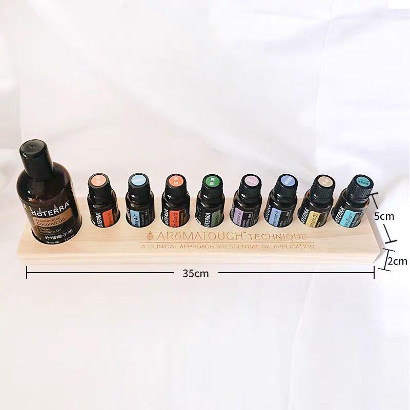 9-Grid Wooden Essential Oil Display Stand for doTERRA (Oils Not Included)