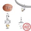 Fit Original Pendant Charm Bracelet Fine Zircon 925 Sterling Copper Sweet Lovely Happy Boy Girl Love Pink Heart Robot DIY Beads