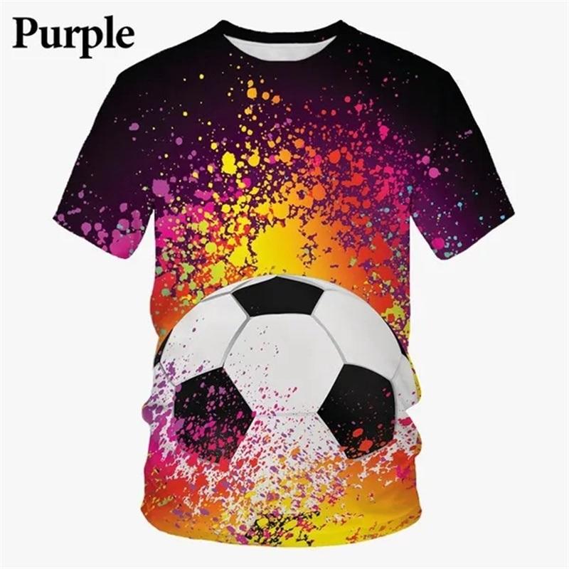 Unisex Casual Sports T Shirt For Men 3d Print Kids Football Graphic T-shirt Short Sleeve Oversized Men T-shirts Streetwear