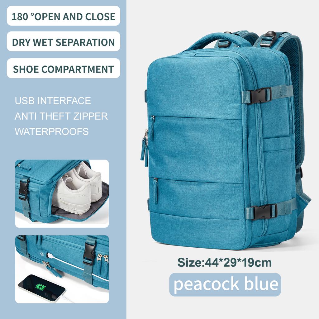 Men's Backpack Versatile Commuting Business Waterproof Backpacks Laptop Bag Large-Capacity Carry On Luggage Travel Backpack