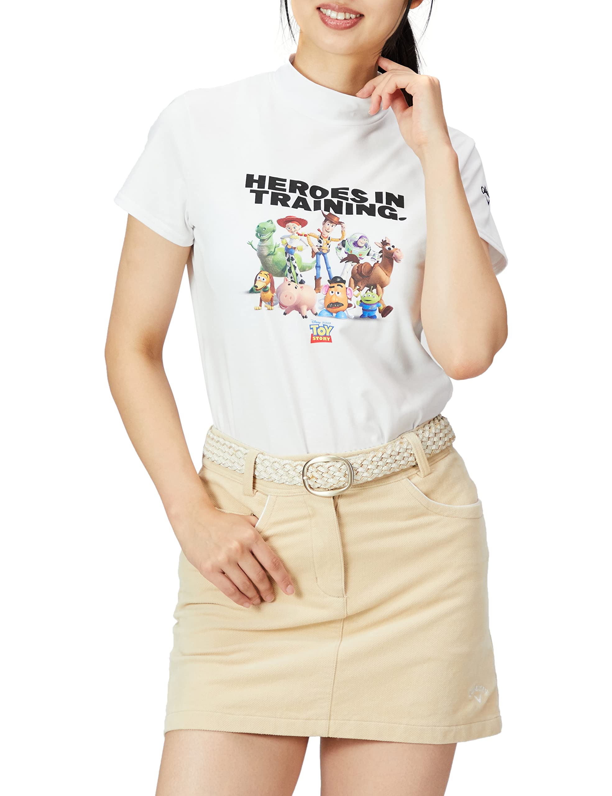 

Callaway Short Sleeve Mock Neck Shirt STORY Golf Undershirt C22134223 L Women s [TOY Collaboration] (Stretch) / / 1030_White