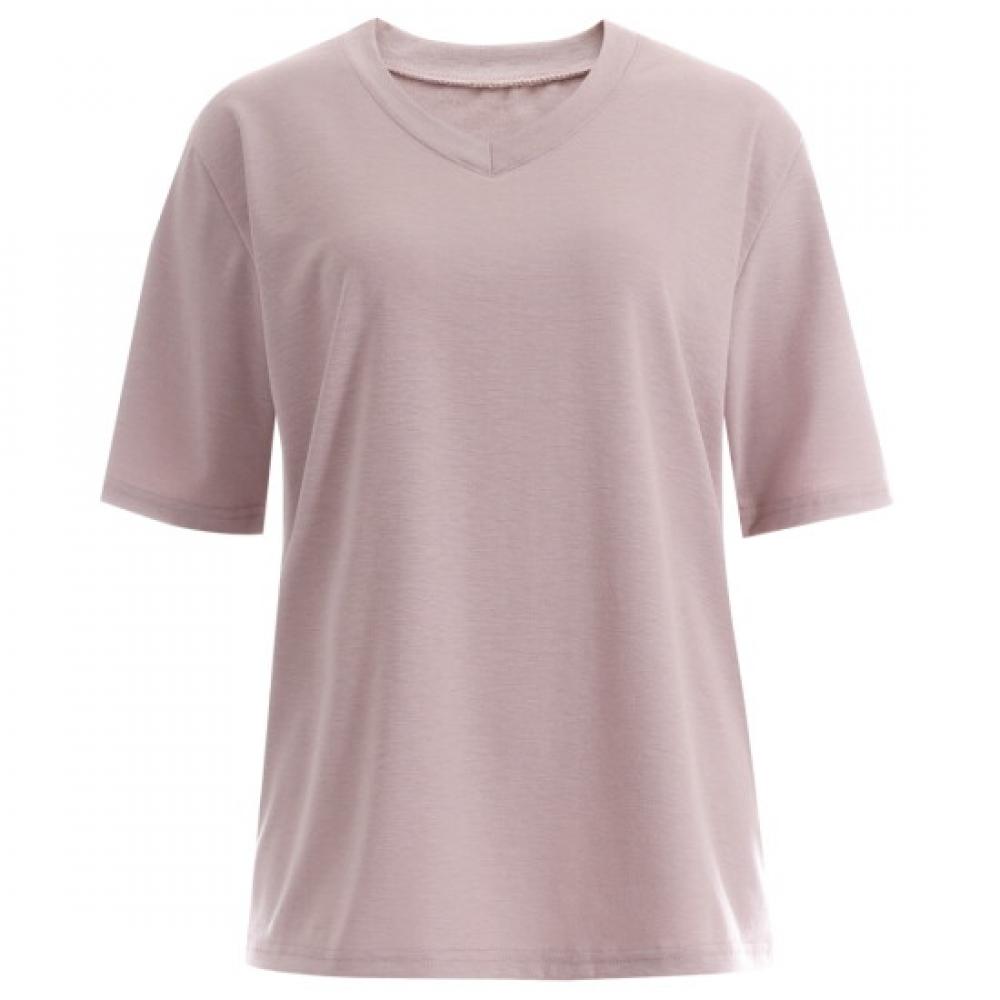 Shop Women S baSic V Neck Plain ShorT SleeVe T ShirT Indi Pink Dai wSh 1418