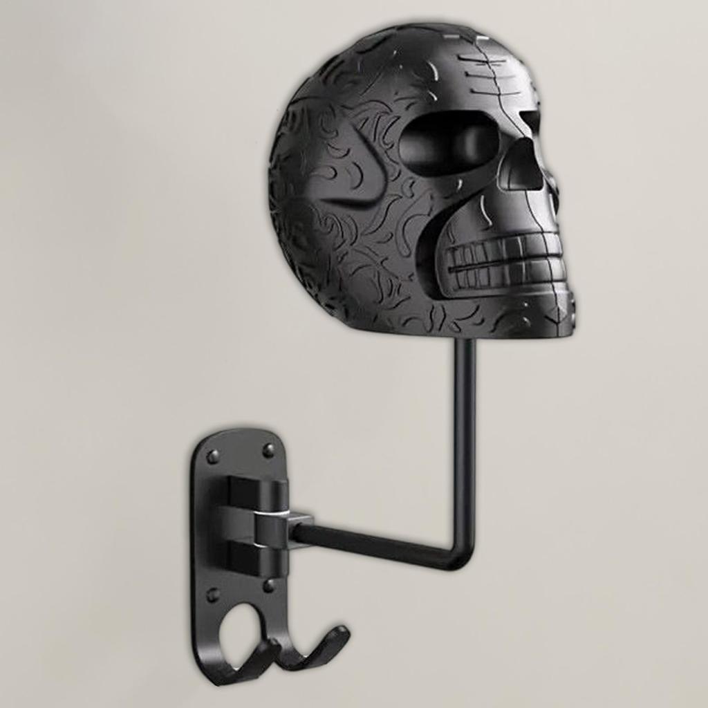 Helmet Wall Mount Skull Shape Hat Rack Decorative Wall Mount Helmet Display Holder for Garage Entryway Bedroom Women Men Party