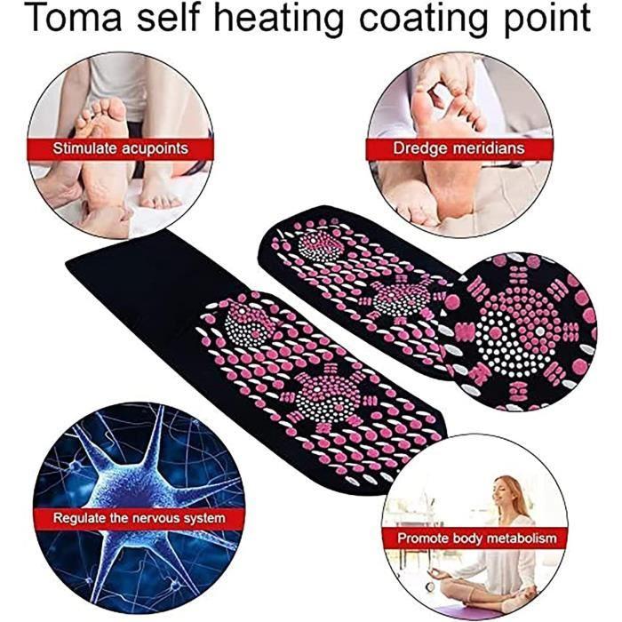 Chaussettes de santé minceur à la tourmaline auto-échauffantes unisexes - Lot de 3 - Noir