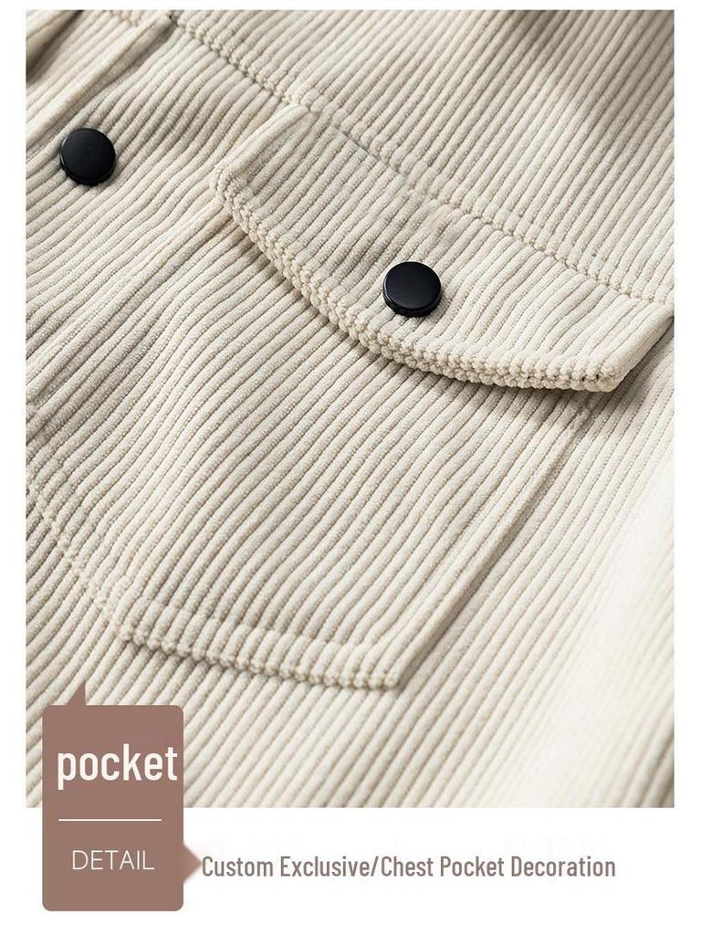 Americká retro pracovně-oděvní manšestrová bunda - Větruodolná, odolná proti opotřebení, ležérní top