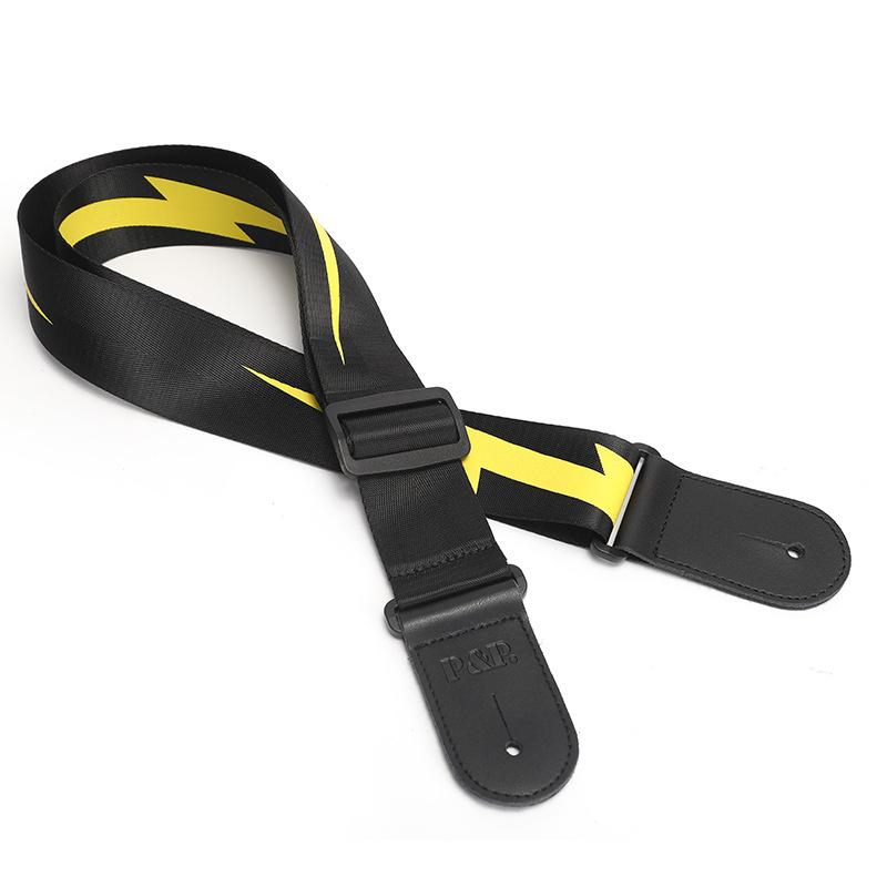 Guitar strap, high-end electric guitar strap, genuine leather, folk guitar strap, lightning instrument strap