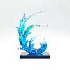 Feng Shui Wealth Energy Water Wave with Purple Pearl Resin Home Decorational Office(Including Display Base)