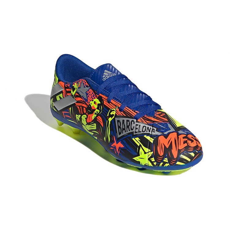 adidas Messi 19.4 Fxg Scarpe da Calcio Basse Antiscivolo Blu Rosso Giallo Bambino EH0598
