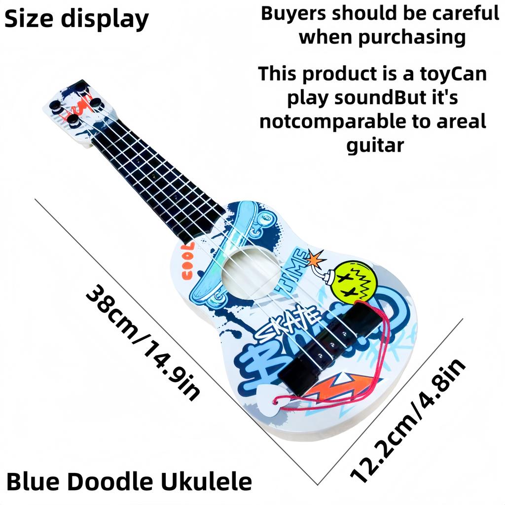Newly Launched Strumming Ukulele, Beginner-Friendly Toy Guitar Instrument For Kids, New Year'S Gift For Children