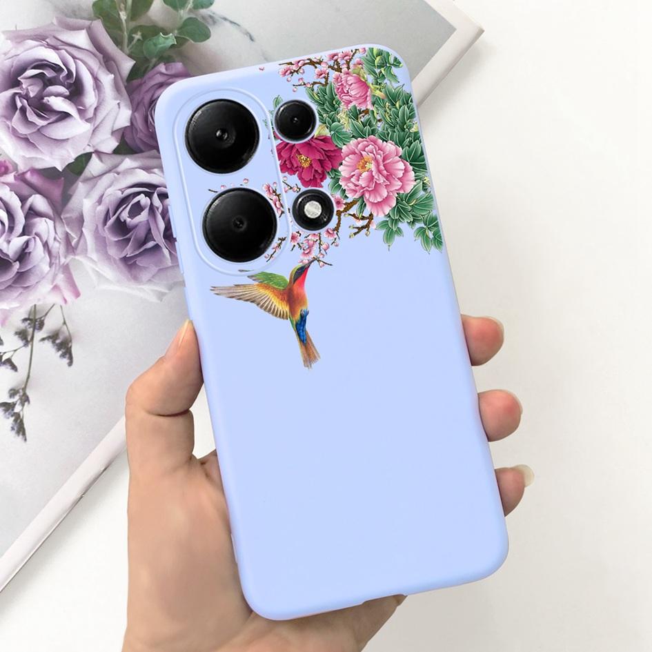 For Xiaomi Redmi Note 13 Pro 4G 2024 Case Cute Love Heart Cactus Soft Matte TPU Cover For Xiaomi Poco M6 Pro 4G Note13 Pro Coque
