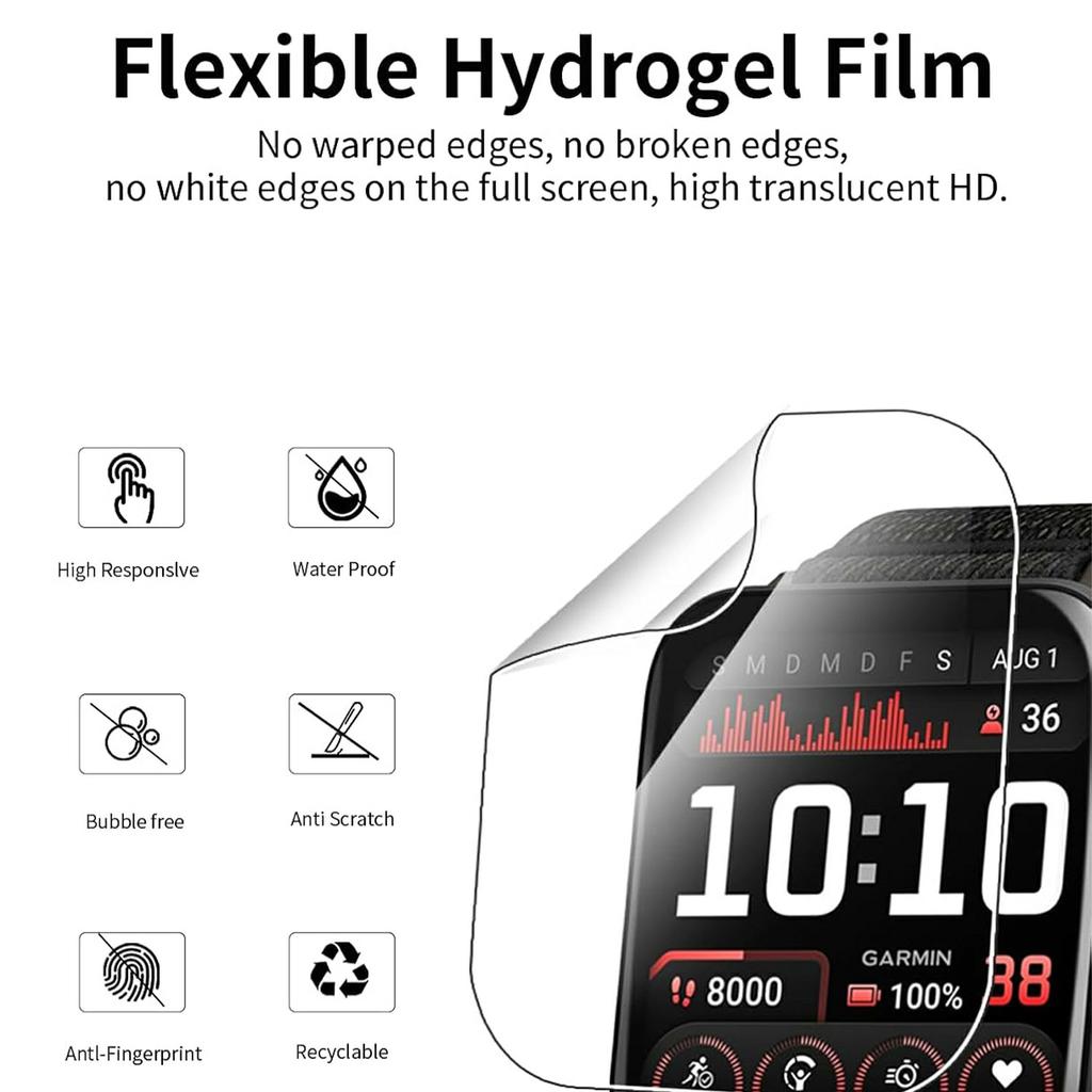 3Pcs For Garmin Venu X1 TPU Watch Screen Protector Anti Scratch HD Clear Hydrogel Film