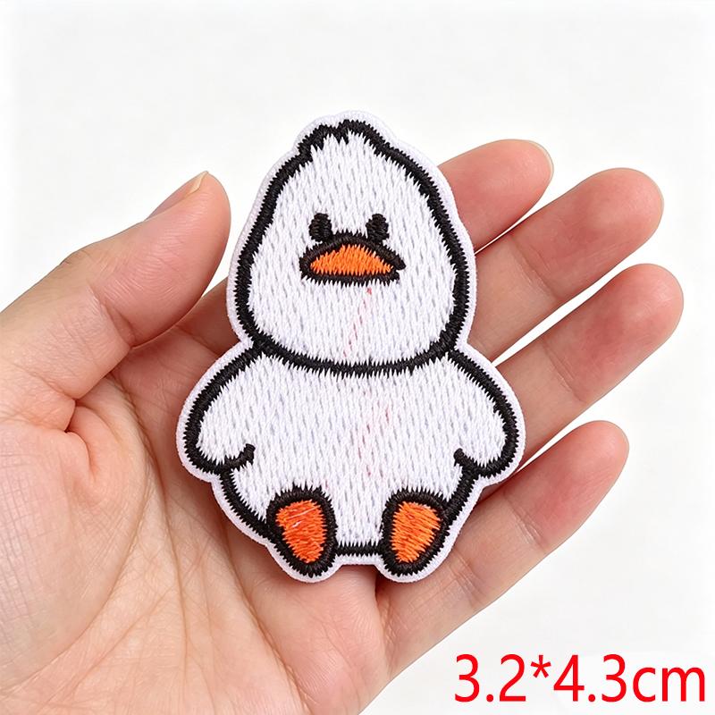 Cartoon Cute Small Animal Embroidered Iron On Patch DIY for Hats Jeans Backpack Clothing Sew Sticker Decoration Cap