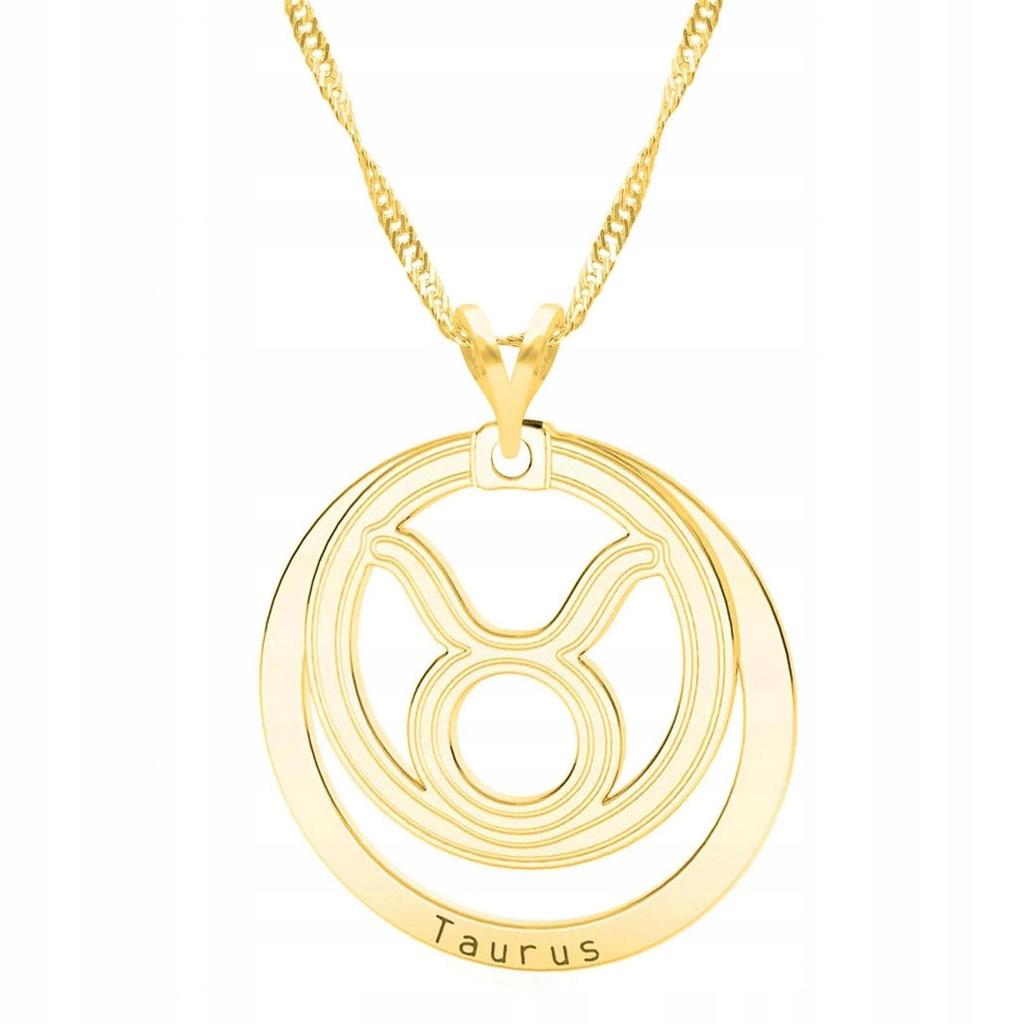 Gold Necklace Zodiac Taurus Sign Horoscope Astrology 925