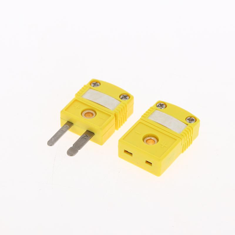 2 Stück K-Typ Mini-Thermoelement-Steckverbinder Langlebige Stecker für Temperatursensoren (Stecker/Buchse) für Labormessungen