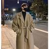 Cappotto Trench in Lana Unisex Sopra il Ginocchio - Lunghezza Media, Capospalla Invernale Elegante di Alta Gamma