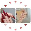 Wine Red Glitter Peel-Off Nail Polish - Long-Lasting Shiny Crystal Burst, 2026 New Internet Celebrity Favorite