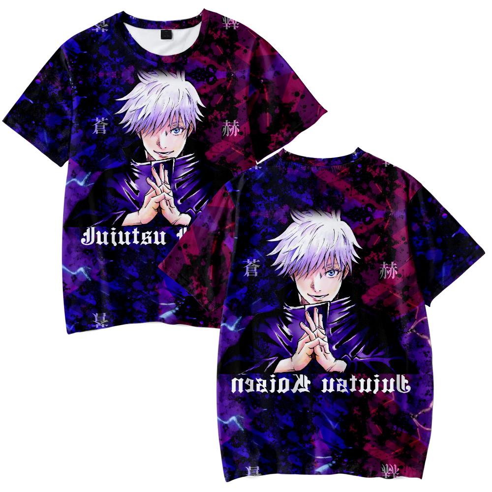 

Jujutsu Kaisen Printing Women Men Anime Tshirt Casual Breathable Tshirts Funny Jujutsu Kaisen Loose Tees Shirts Street T-Shirts Man XS